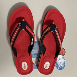 Womens Summer Flip Flop Sandal - Red / Size - 9.5 M