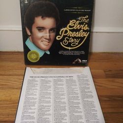 The Elvis Presley Story 5 Lp Record Set Vinyl Hit Songs. Message me anytime if interested will send more pictures or videos thank you.