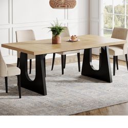 Brand New Dining Table With Natural Wooden Finish