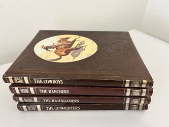 Time Life Books The Old West Leather Hard Cover Books