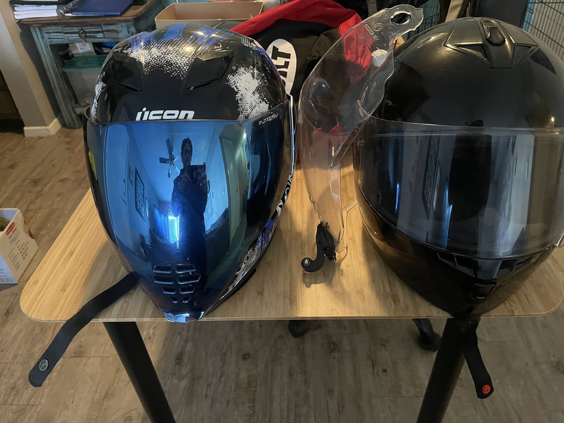 Icon Helmet  And Blitz Helmet 