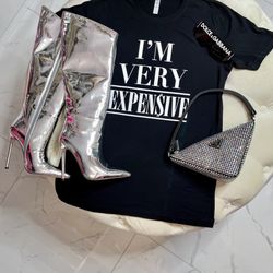 Silver Metallic Boots