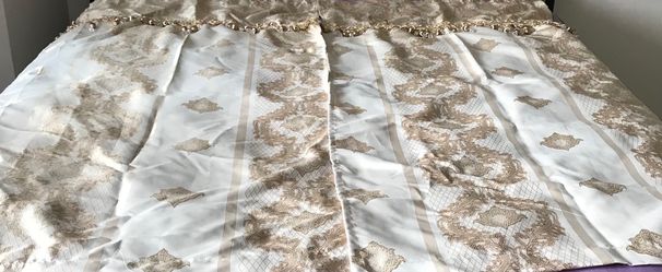 Two piece door curtains