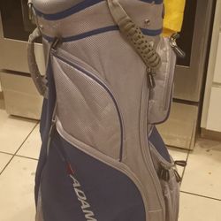 Unisex Adams Idea 8 Way Cart Bag Blue Silver 
