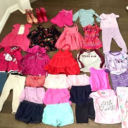 Lot of 2T Girls Clothes - Dresses, Jackets, Shorts, Etc.