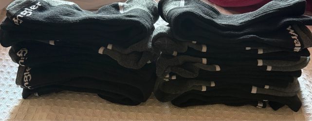 Wrangler Black Crew Socks - 10 Pack New