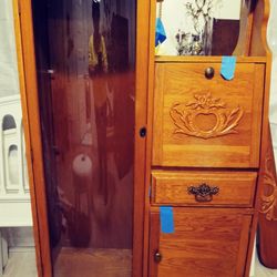 Vintage Oak Secretary Desk 