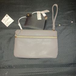 Phone Charger Wristlet Gray & gold