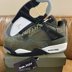 New*  Air JORDAN 4 Retro "Craft Olive" MENS Size 12 US - OG All DS