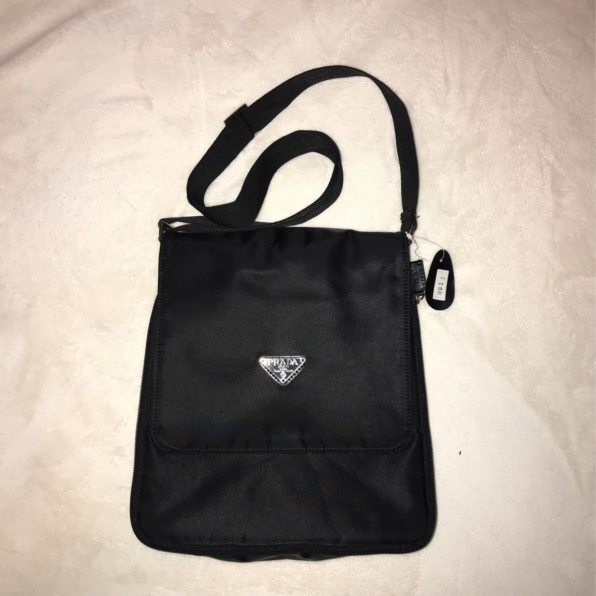 PRADA Nylon Shoulder Cross Body Bag Black