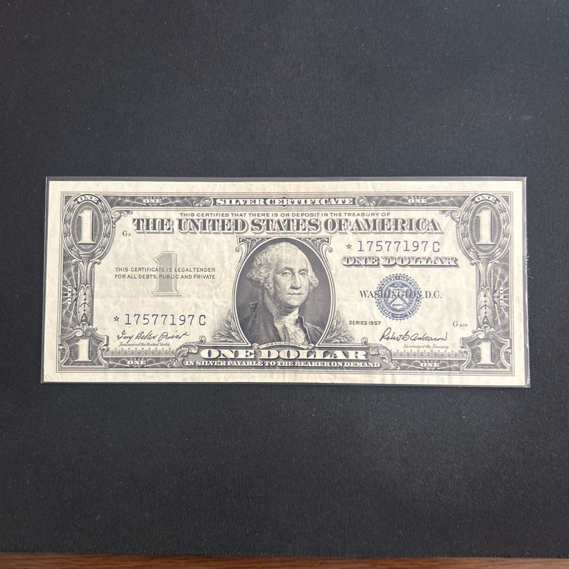 US Currency $1.00 Series 1957 Star Note!!!
