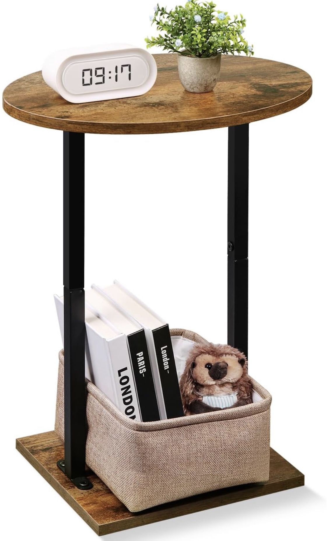 Small Side Table for Small Spaces, 24 inch Wooden X(45)