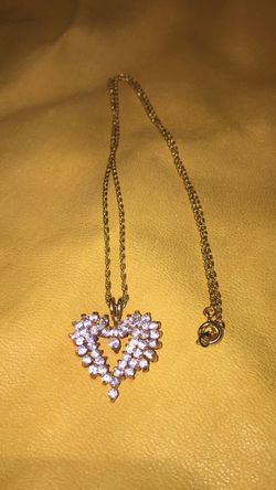 Gold plated heart necklace