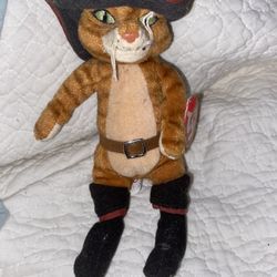 Beanie Baby Puss In Boots 2007 (Rare)