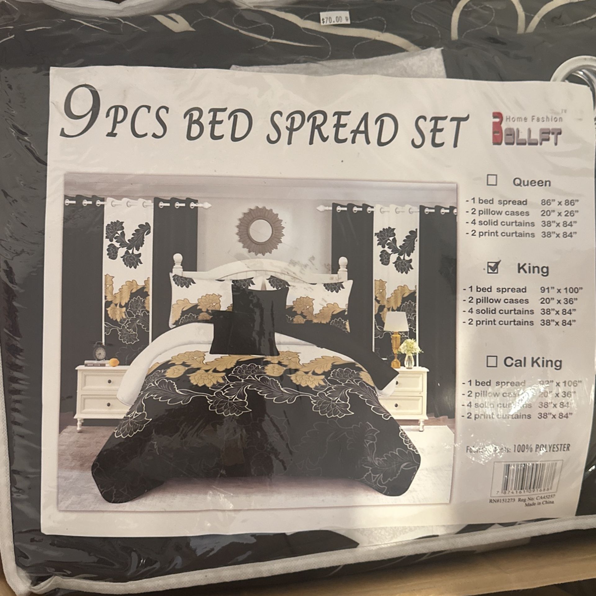 9pcs bed spread set 