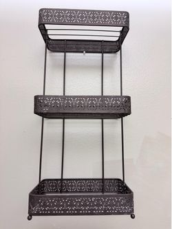 Three tier metal rack