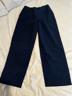 Dark navy blue pinstripe slacks Sz SM