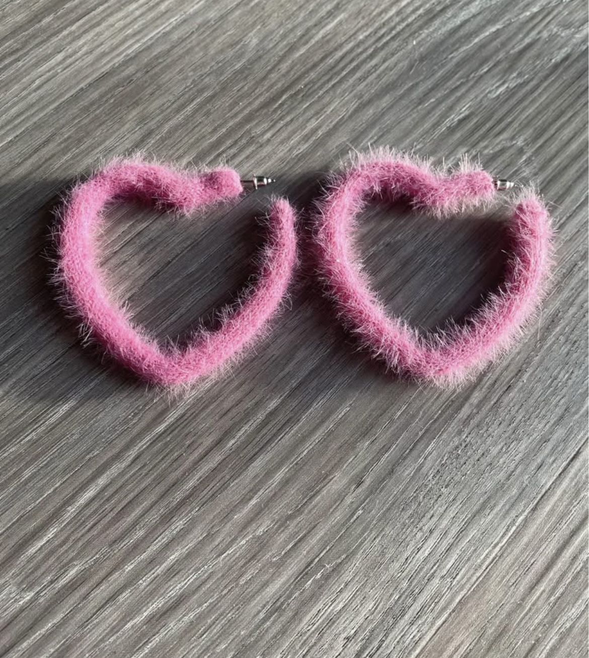 Knit Heart Earrings