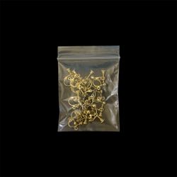 Gold-Plated Brass Non-Pierced Screw-Back Earring With Loop DIY Jewelry Findings