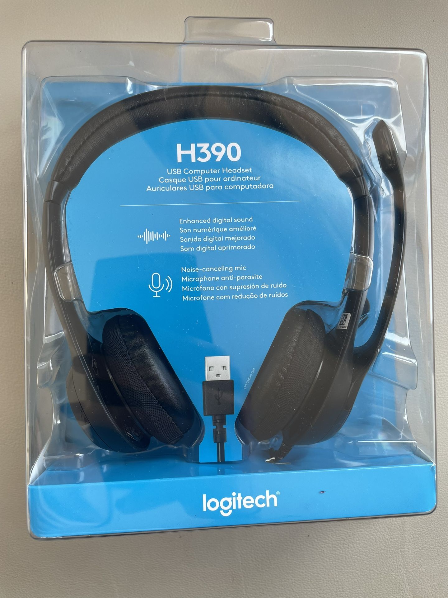 Logitech H390 Wired Headset for PC/Laptop, Stereo Headphones