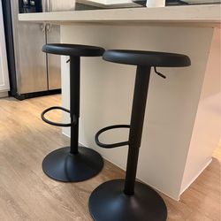 Counter stool set of 2 black