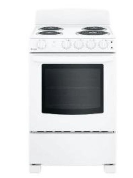 Highpoint 24’ Electric, Coil Range, W/3.0, CU FT, White