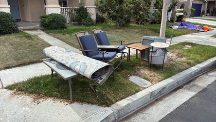 Outdoor furniture, glider, rug,tables