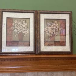 Pictures (set of 2)  32” H  X 26 1/2” W