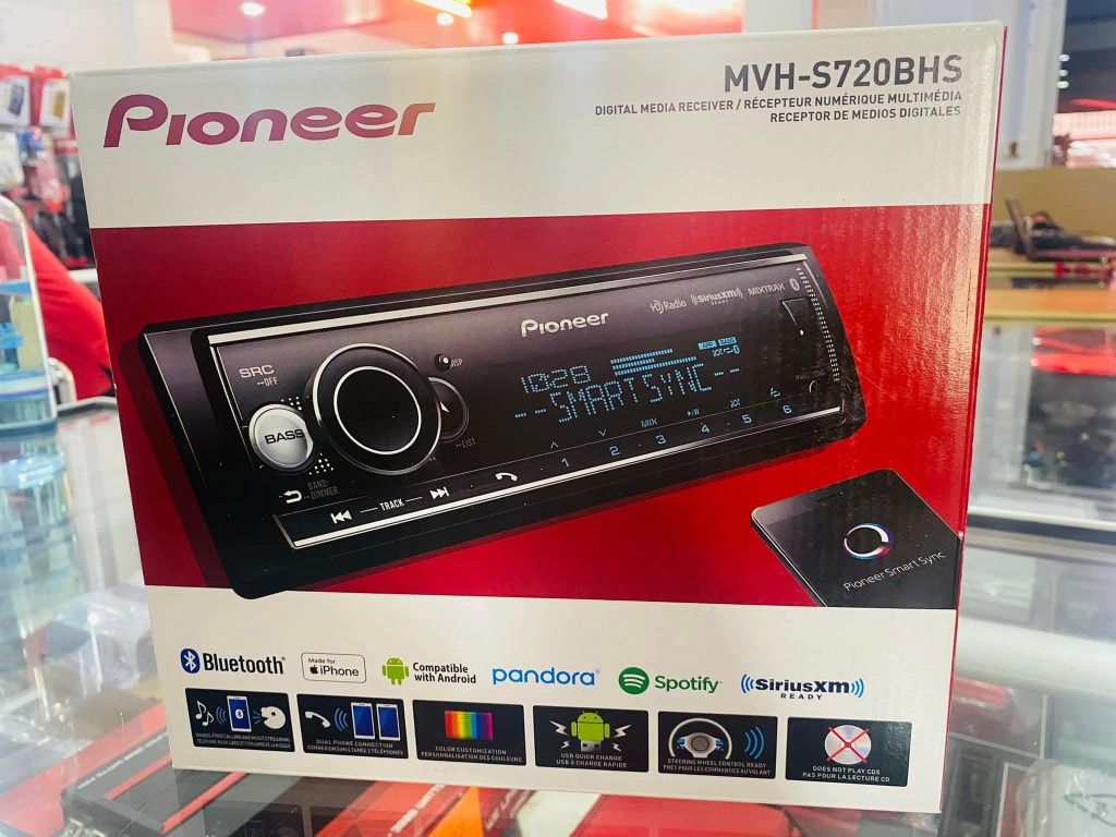 Pioneer MVH-S720BHS In-Dash 1-DIN Digital Media Receiver Bluetooth USB