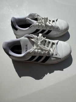 ADIDAS White and Black trainer shoes