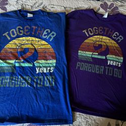 Couples Two Year Anniversary Shirts
