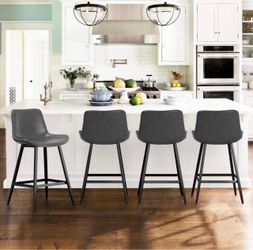 NEW IN BOX – Black Counter Height Bar Stools – Set of 4