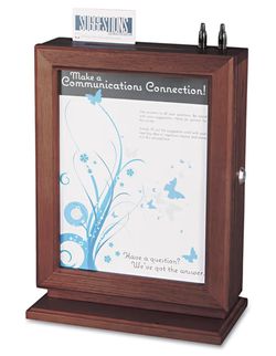 Safco Wooden Suggestion Box with Lock – New Factory Sealed