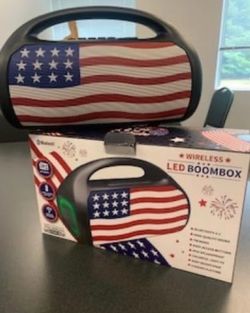 Wireless LED Boombox Speaker – Patriotic Edition!