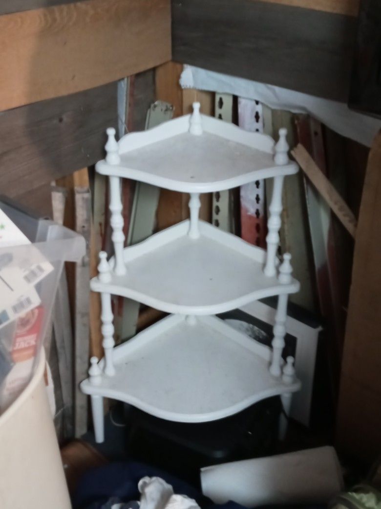 Three-tier Corner Stand 32 Inches High 20 In Wide 15 Deep Measurements From Bottom@ $18
