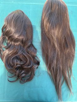 Human hair wig  & synthetic