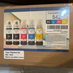 542 Refill Ink Compatible with Epson 542 Refill Ink Bottles Replacement for Ecotank Pro ET-5850, ET-5880, ET-5170, ET-16600, ET-16650, ST-C8000 Printe