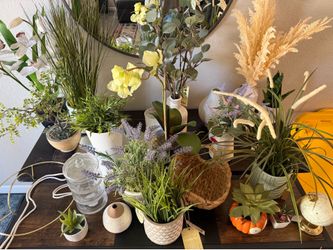 Faux Plant & Home Decor Bundle – Brand New with Tags (Modern/Boho Style)