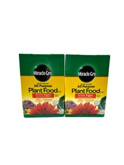 2 Pack Miracle-Gro Water Soluble All Purpose Plant Food, 1.5 lbs., Safe for All Plants