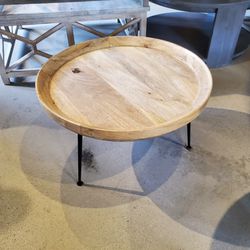 Mango Wood Round Coffee Table 