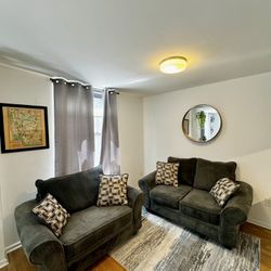 Gray Chair And Loveseat 