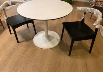 White round table