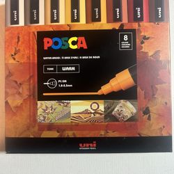 Posca paint markers warm colors pc-5m - 8 pack