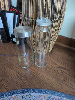 Glass storage jars