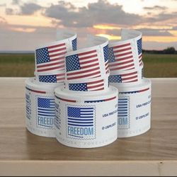 3 Coils Stamps Freedom Flag Forever