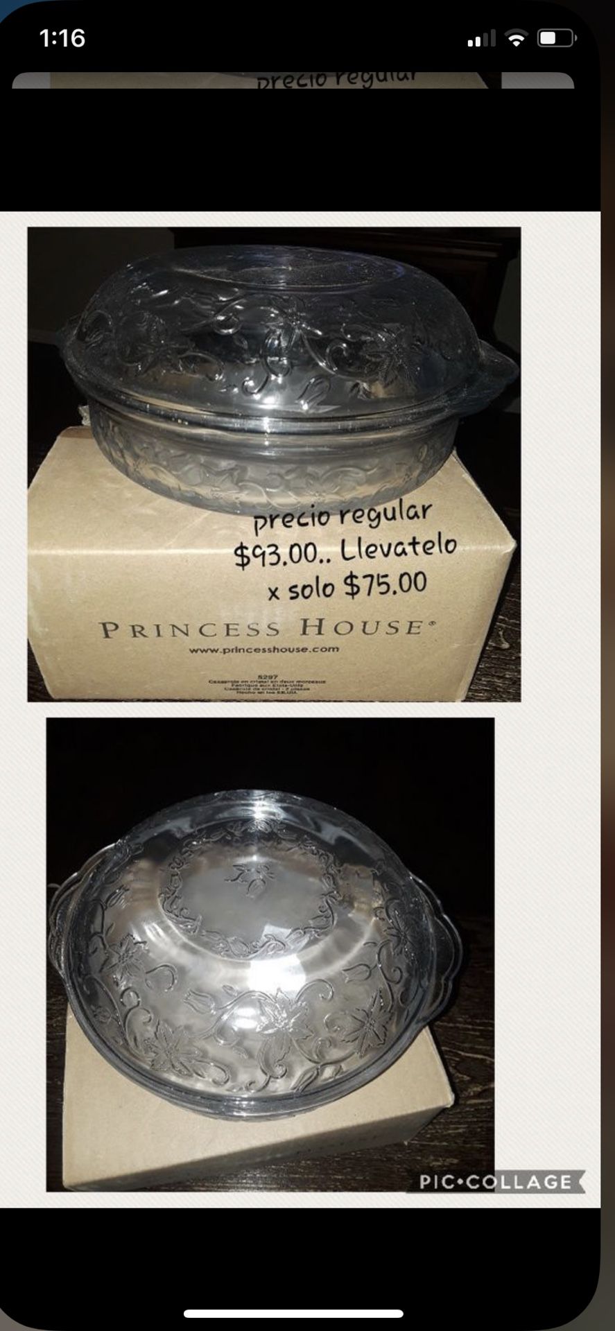 Princess house glass O.B.O