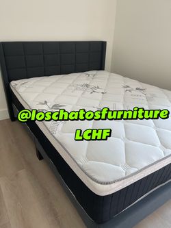 Queen size bed frame and mattress