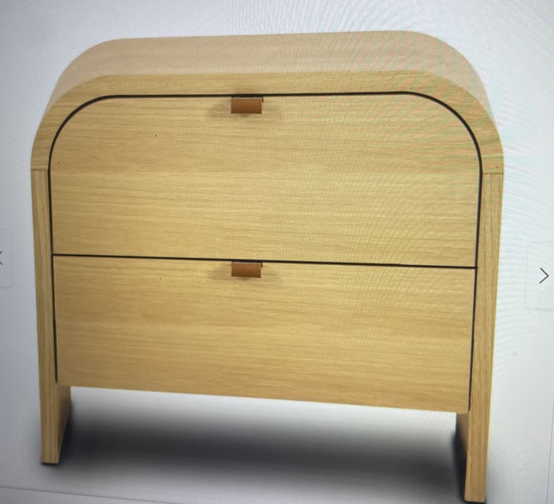 Poly & Bark Oak Nightstand Brand New