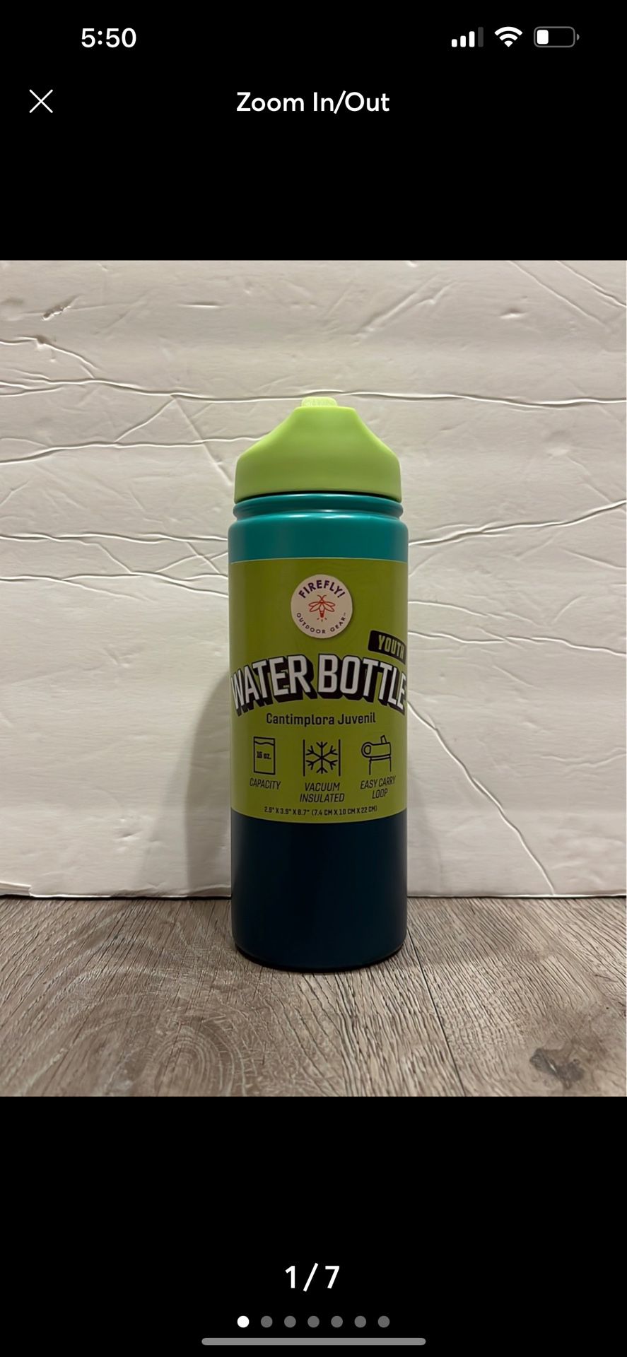 FireFly! 16oz Water Bottle Youth