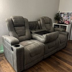 Leather Recliner Couch